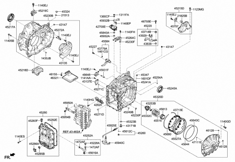 2018 Hyundai Sonata Plug-Oil Level Diagram for 45286-3B010