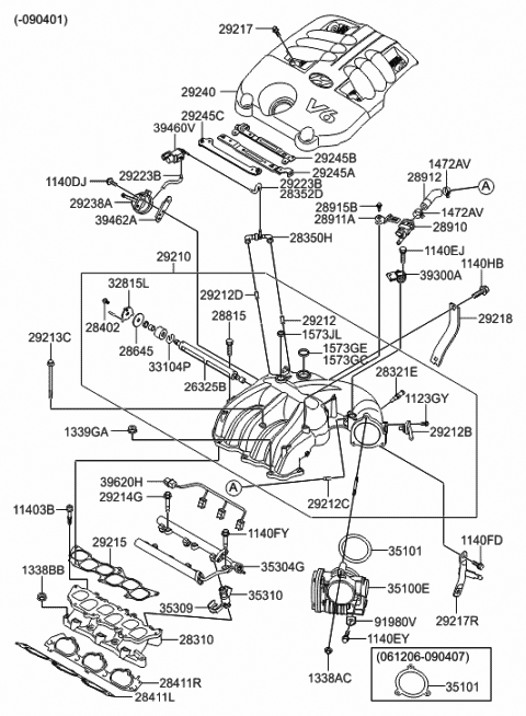 Intake Manifold - 2008 Hyundai Veracruz