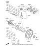 Diagram for Hyundai Crankshaft - 623R6-3CA00