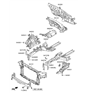 Diagram for Hyundai Radiator Support - 64101-2W700