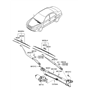 Diagram for Hyundai Wiper Arm - 98320-3K000