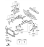 Diagram for Hyundai Radiator Support - 64101-2V011