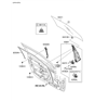 Diagram for Hyundai Window Run - 82530-2V000