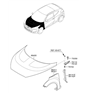Diagram for Hyundai Hood - 66400-2V710