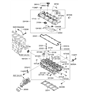 Diagram for Hyundai Elantra Valve Cover Gasket - 22441-23800