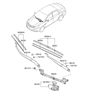Diagram for Hyundai Wiper Arm - 98311-3S000