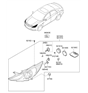 Diagram for Hyundai Headlight - 92102-3Q100