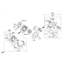 Diagram for Hyundai Brake Pad Set - 58302-2WA00