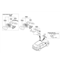 Diagram for Hyundai Car Mirror - 87620-4Z009