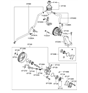 Diagram for Hyundai Power Steering Pump - 57100-2B300