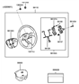 Diagram for Hyundai Steering Wheel - 56100-25501-LT