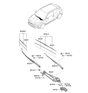 Diagram for Hyundai Windshield Wiper - 98350-3X000