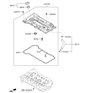 Diagram for Hyundai Elantra Valve Cover Gasket - 22441-2E700