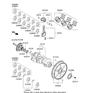 Diagram for Hyundai Crankshaft - 23110-3CFA0