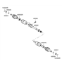 Diagram for Hyundai Axle Shaft - 49560-2P450