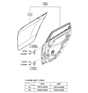 Diagram for Hyundai Door Hinge - 79410-3K000