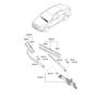 Diagram for Hyundai Wiper Blade - 98360-B1000