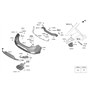 Diagram for Hyundai Bumper - 86611-F3500
