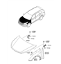 Diagram for Hyundai Hood Hinge - 79120-4Z000
