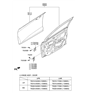 Diagram for Hyundai Door Hinge - 79315-1Y000