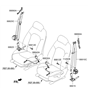 Diagram for Hyundai Seat Belt - 88810-D3500-TTX
