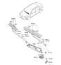 Diagram for Hyundai Windshield Wiper - 98350-B1000