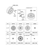 Diagram for Hyundai Wheel Cover - 52960-2H100