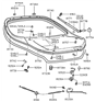 Diagram for Hyundai Tiburon Tailgate Latch - 81230-27011