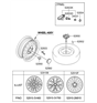 Diagram for Hyundai Azera Spare Wheel - 52910-3V760