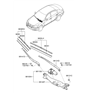 Diagram for Hyundai Equus Wiper Blade - 98361-3M000
