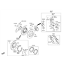 Diagram for Hyundai Genesis G90 Brake Pad Set - 58302-D2A03