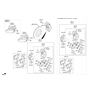 Diagram for Hyundai Genesis G90 Brake Pad Set - 58101-D2A12