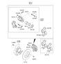 Diagram for Hyundai Sonata Brake Pad Set - 58101-3QA50