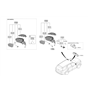 Diagram for Hyundai Car Mirror - 85101-3X100