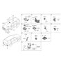 Diagram for Hyundai Parking Assist Distance Sensor - 99110-S8100