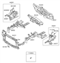 Diagram for Hyundai Radiator Support - 64101-A5000
