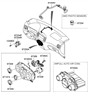 Diagram for Hyundai Accent A/C Switch - 97250-1E050