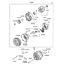 Diagram for Hyundai Santa Fe Alternator Pulley - 37321-37405