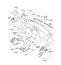 Diagram for Hyundai Tiburon Steering Column Cover - 84850-2C000-LK