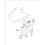 Diagram for Hyundai Hood Hinge - 79110-2C000