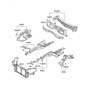 Diagram for Hyundai Radiator Support - 64101-2M500
