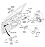 Diagram for Hyundai Door Latch Cable - 81371-1R000