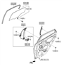 Diagram for Hyundai Window Run - 83540-J0000