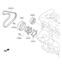 Diagram for Hyundai Water Pump - 25100-2B710