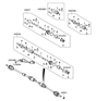 Diagram for Hyundai Axle Shaft - 49500-3Y100