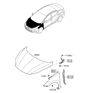 Diagram for Hyundai Hood - 66400-3Y000