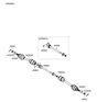 Diagram for Hyundai Axle Shaft - 49560-2B570