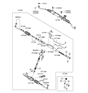 Diagram for Hyundai Steering Gear Box - 57700-2B000