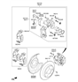 Diagram for Hyundai Brake Dust Shield - 58390-3X000