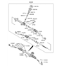 Diagram for Hyundai Steering Gear Box - 56500-3X200